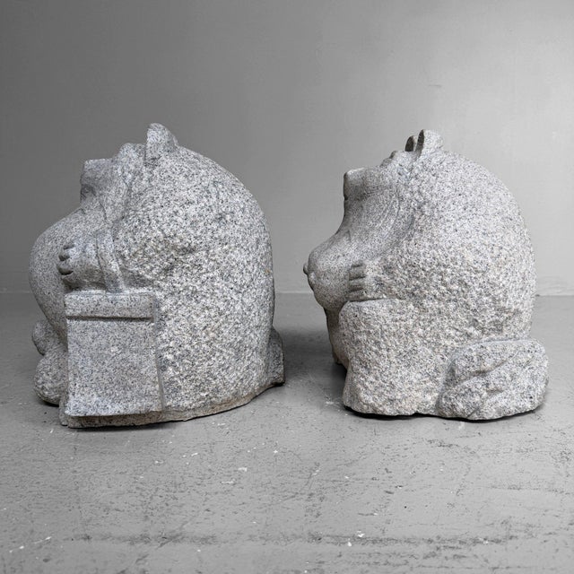 Stone Shōwa Japanese Stone Tanuki, 1960, Set of 2 For Sale - Image 7 of 11