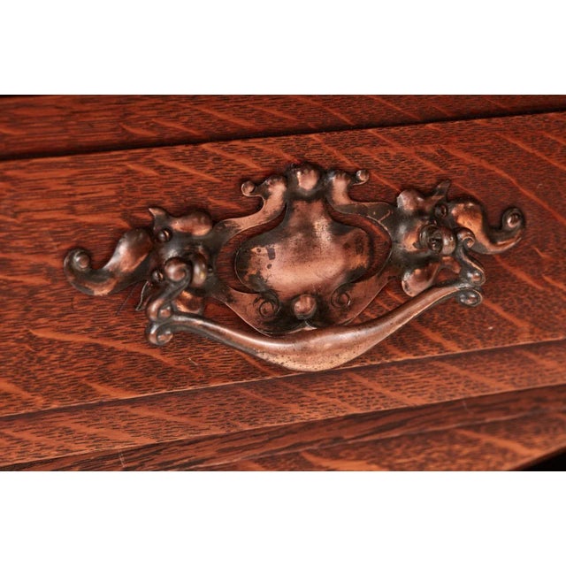 Antique Oak Arts & Crafts Sideboard For Sale - Image 11 of 16