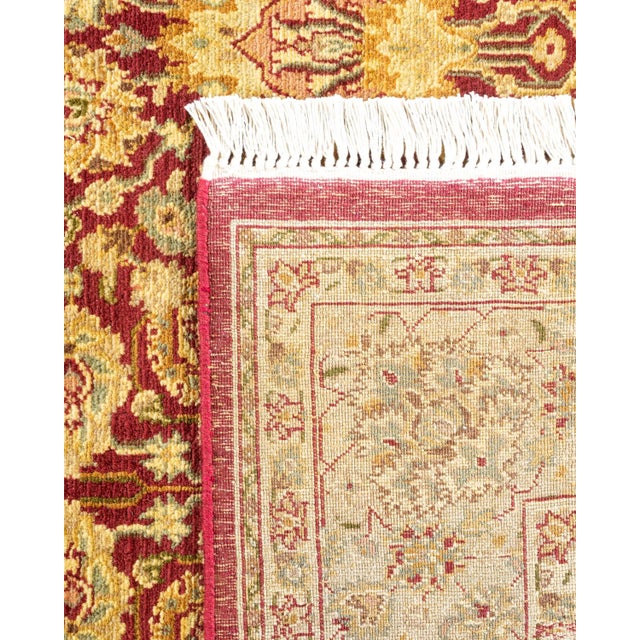2000 - 2009 Mogul, One-of-a-Kind Hand-Knotted Area Rug in Purple, 4' 7" x 6' 10" For Sale - Image 5 of 8