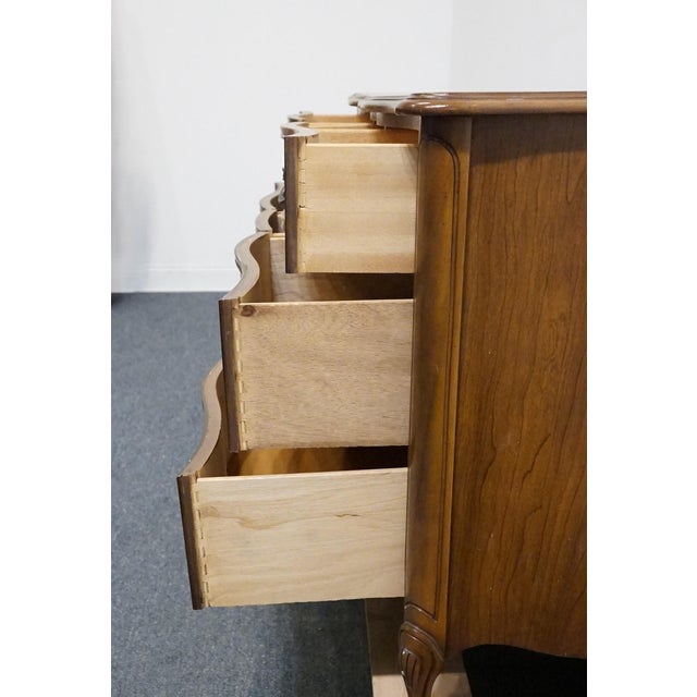 Wood Dixie Furniture Solid Cherry Country French Provincial 62" Triple Dresser 355-233 For Sale - Image 7 of 13