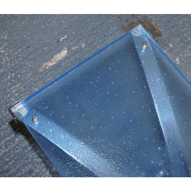 Custom Hand Made Glass Marine Grade Stainless Steel Coffee Table from Soliart For Sale - Image 5 of 13
