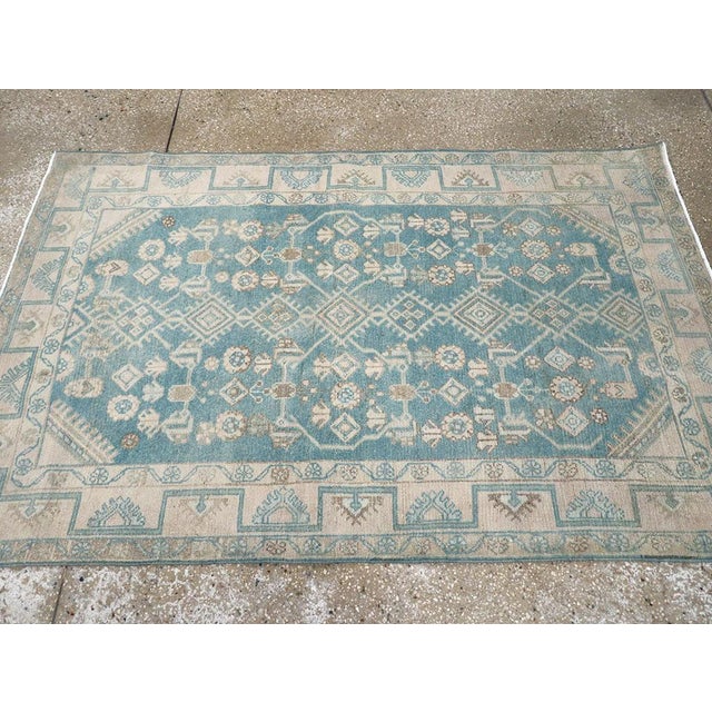 Galerie Shabab Collection Mid-20th Century Persian Malayer Throw Rug For Sale - Image 4 of 8