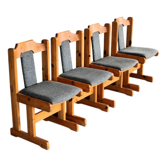 Vintage Dining Chairs, Sweden, 1960s, Set of 4 For Sale