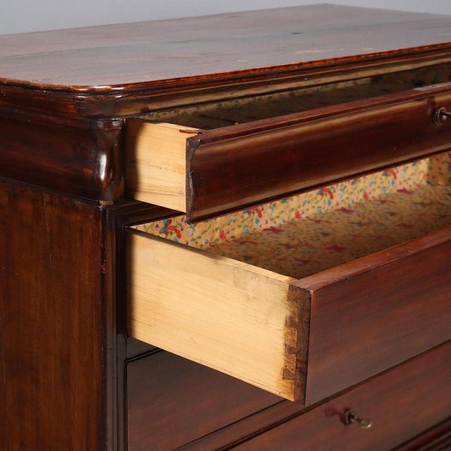 Louis Philippe Chest of Drawers in Walnut For Sale - Image 3 of 12