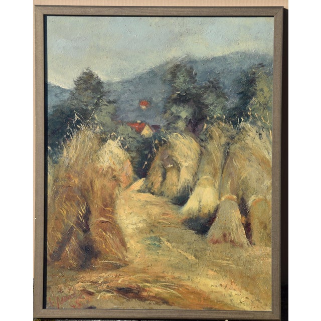 Ludwig Straub, Summer Landscape, 1948, Oil on Hardboard, Framed For Sale - Image 3 of 10