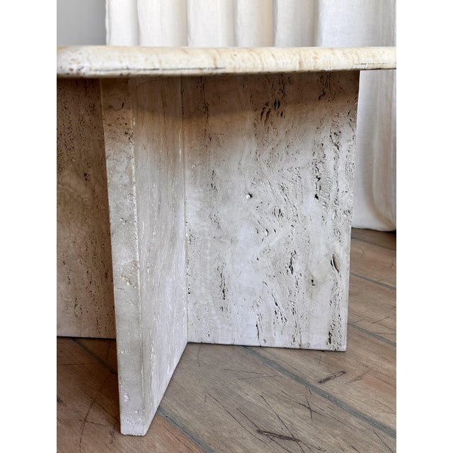 1970s Vintage Italian Travertine Coffee Table, 1970s For Sale - Image 5 of 10