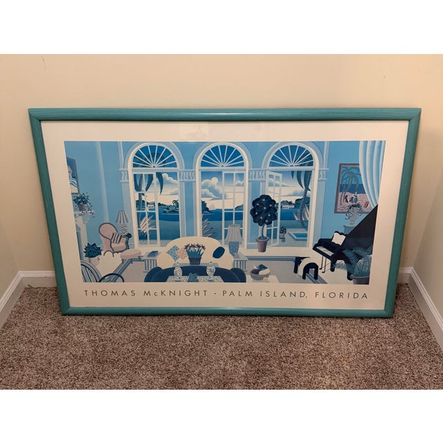 Huge Thomas McKnight Print Entitled “Palm Island” 54x35 For Sale - Image 4 of 4