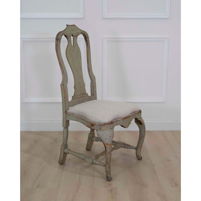 Swedish 18th Century Rococo Painted Chairs For Sale In Atlanta - Image 6 of 6
