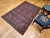 Persian Vintage Kashan Rug, Hand-Knotted Wool & Cotton, Floral Pattern, Red & Navy, 4x6 For Sale - Image 3 of 18