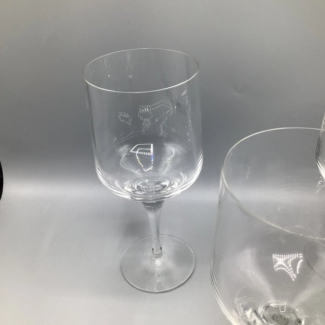 Orrefors Swedish Midcentury Modern Orrefors Rhapsody Tall Water Goblet -Set of 4 For Sale - Image 4 of 13
