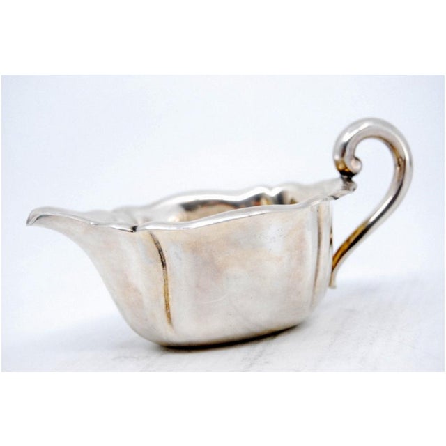 Small Gummed Silver Gravy Boat For Sale - Image 4 of 6