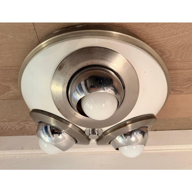 1950s Mid Century Modern Arredoluce Directional 3 light Flush Lamp For Sale - Image 17 of 18