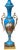 French Antique Sevres Blue Scenic Porcelain Urn Now Table Lamp For Sale - Image 3 of 4