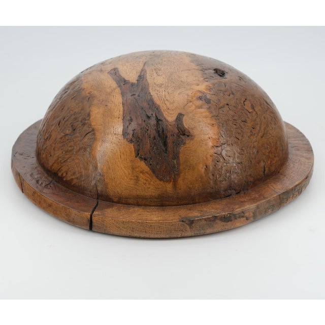 Burr Oak & Steel Pudding Bowl Side Tables by Sculptor Philip Hearsey, 1990s, Set of 2 For Sale - Image 13 of 18