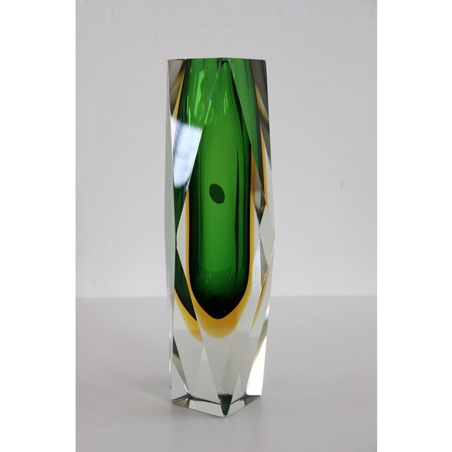 Green Green Murano Glass Vase by Flavio Poli for A. Mandruzzato, 1960s For Sale - Image 8 of 10