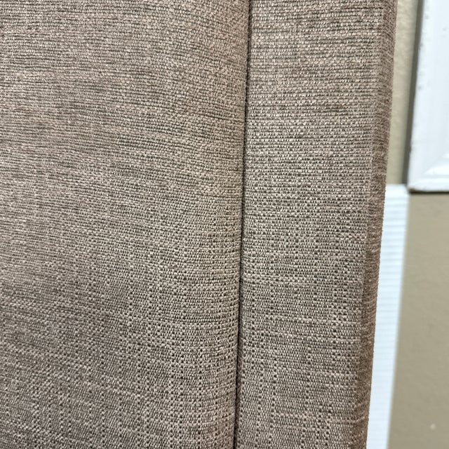 Standard King Size Taupe Woven Channel Tufted Headboard For Sale - Image 10 of 11