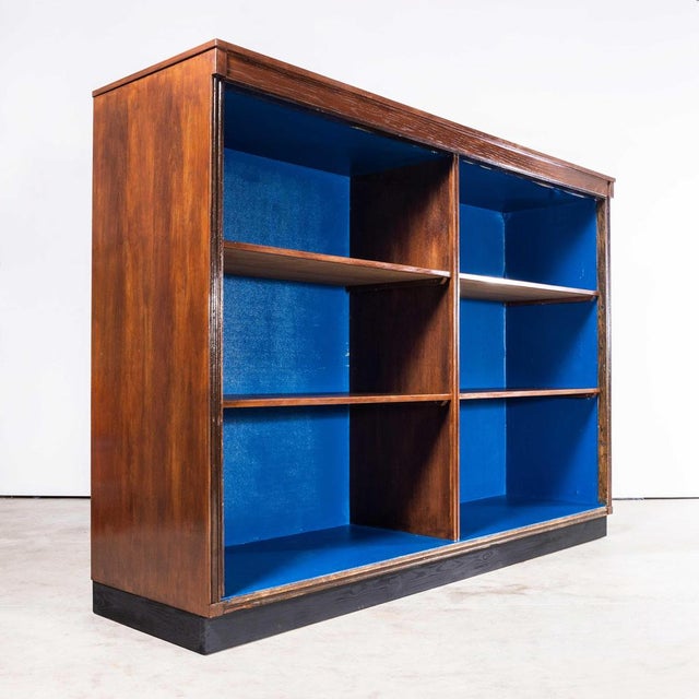 Large English Oak Library Shelving Unit, 1940s For Sale - Image 4 of 11