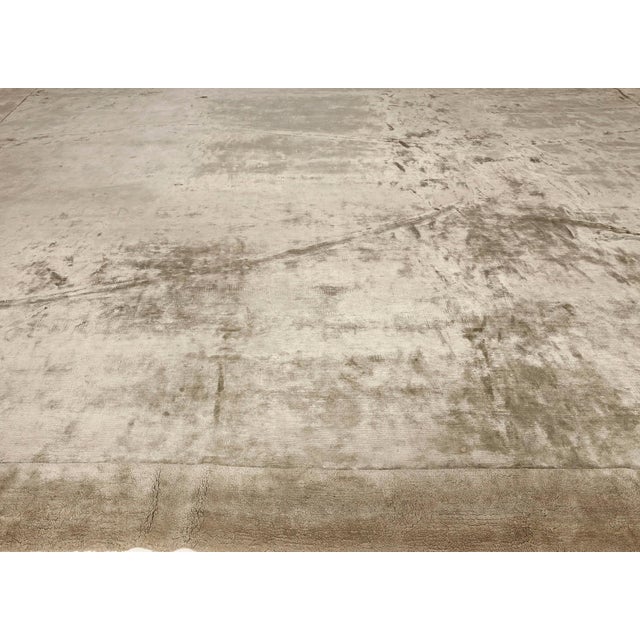 Contemporary Green Handmade Silk Rug by Doris Leslie Blau For Sale - Image 4 of 7