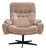 Danish Swivel Armchair in Beige Furniture Fabric, 1970s For Sale