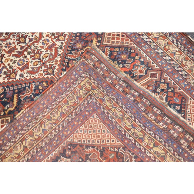 Late 18th Century Antique Persian Qashqai Rug 4'9'' x 6'4'' For Sale - Image 4 of 12