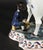 Ceramic Dutch Delft Polychrome Model of a Cow Milking Group For Sale - Image 7 of 11