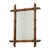 Antique faux bamboo mirror with its original weathered mirror plate and planked back, entirely in Chinoiserie style; this...