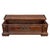 An impressive, finely carved solid walnut chest, crafted in the 19th century, featuring rich, neo-renaissance-style...