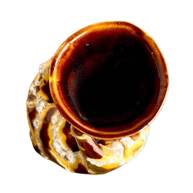 Vallauris Mid-Century French Brutalist Lava Glaze Ceramic Vase From Vallauris, 1960s For Sale - Image 4 of 7