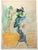 Advertising is a watercolor realized by Mino Maccari in 1950s. Good conditions and mounted on a cream colored cardboard...