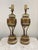 Metal Antique French Empire Style Brass and Marble Table Lamps - a Pair For Sale - Image 7 of 12