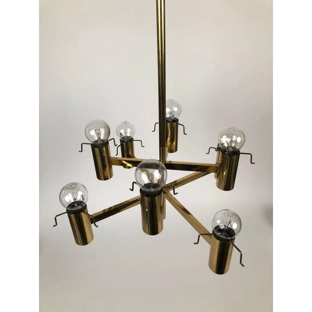 Brass and Lead Glass Pendant Lamp from J. T. Kalmar, Austria, 1965 For Sale - Image 9 of 12