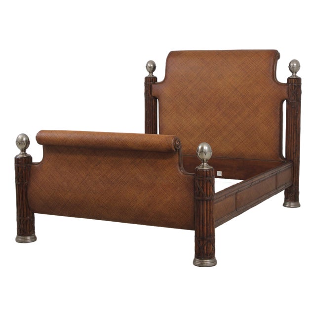 Thomasville Ernest Hemmingway Kilimanjaro Queen Size Bamboo Bed For Sale