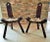 Set of Mid-Century French Wood and Wool Side Chairs, 1960s, in Very Good conditions. Designed 1960 to 1969