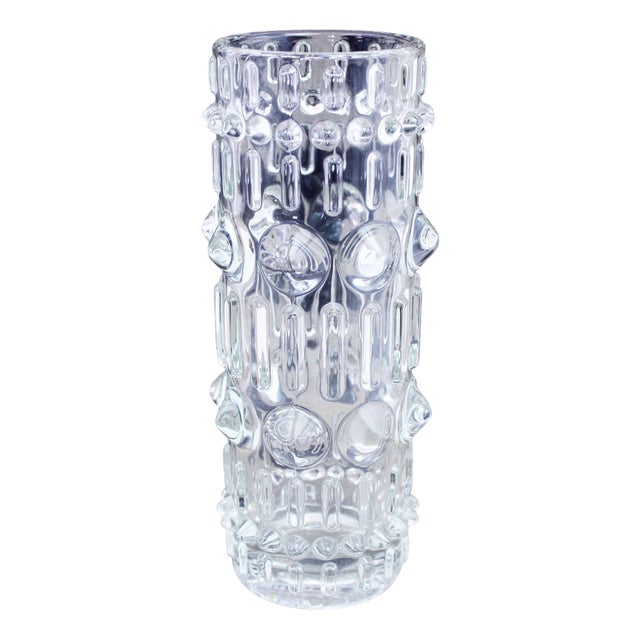 Vintage Vase by František Pečeny for Sklo Union, 1970s For Sale