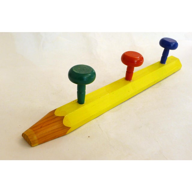 Blue Pencil Wall Hooks in the style of P. Sala, 1980s For Sale - Image 8 of 9