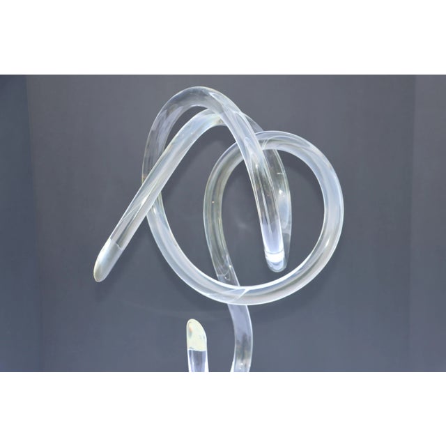 1970's Van Teal Twisted Lucite Table Sculpture For Sale - Image 11 of 12