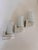 Mid-Century Modern White Porcelain & Opaline Glass Model 6080 Wall Lights by Sigvard Bernadotte for Ifö, 1960s, Set of 3 For Sale - Image 3 of 11