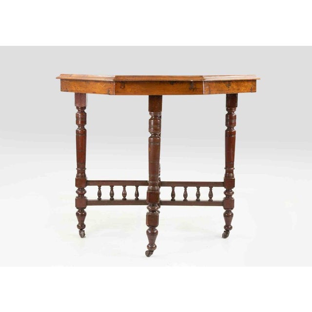 Vintage Octagonal Coffee Table in Wood, Italy, Mid-20th Century For Sale - Image 6 of 9