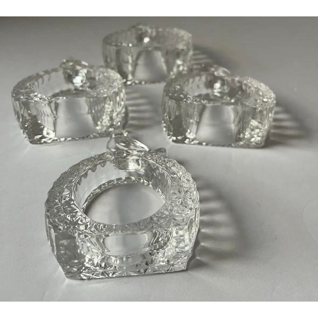 Mid 20th Century the Byrdes Collection by Hofbauer Crystal Napkin Ring, Made in Germany- Set of 4 For Sale - Image 4 of 10