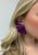 By the renowned designer Jar, these striking earrings are in a stylized fan clip on design with a purple matte finish....