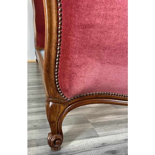 Vintage French Louis XVI Walnut King Size Bed Frame For Sale - Image 6 of 12