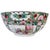 1970s Chinese Rose Medallion Hand-Painted Porcelain Punch Bowl With Carved Wood Stand For Sale - Image 4 of 13