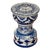 Vintage Hand-Painted Blue & White Ceramic Garden Stool For Sale