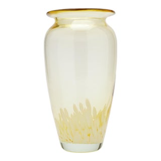 Tarnowiec Attributed Amber Blown Glass Vase, C. 1950-60 For Sale