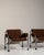 Metal 1980-1989 Czech Republic Deep Espresso Brown Pair Of Chrome-Frame Lounge Chairs For Sale - Image 7 of 11