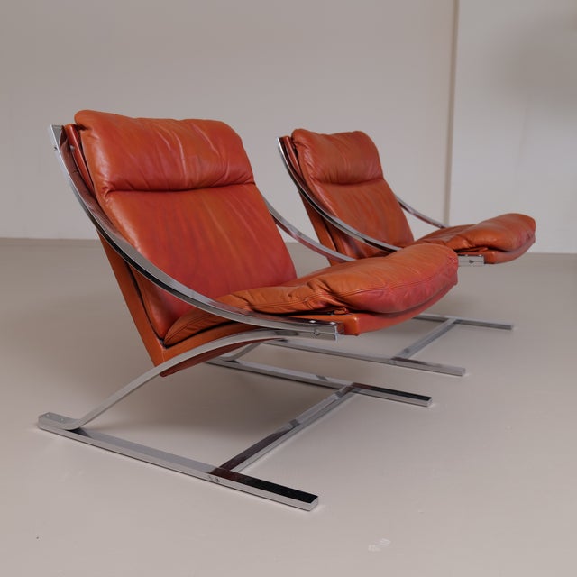 Zeta Armchair by Paul Tuttle for Strässle, Switzerland, 1970s, Set of 2 For Sale - Image 3 of 10