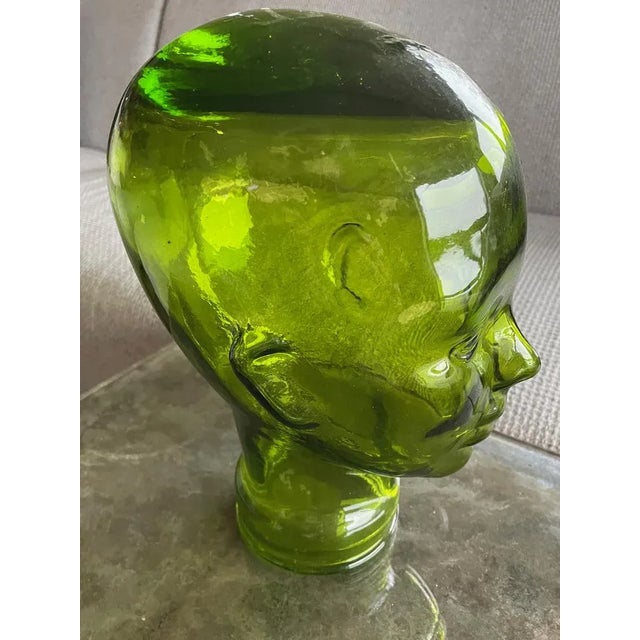 1980s Head in Molded Glass, 1980s For Sale - Image 5 of 5