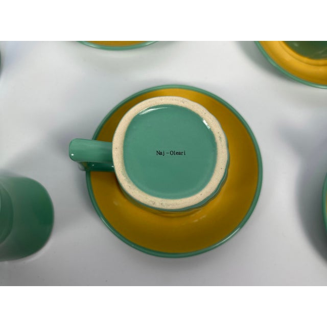 Yellow Postmodern Coffee Service by Massimo Iosa Ghini for Naj Oleari, 1980s, Set of 11 For Sale - Image 8 of 9