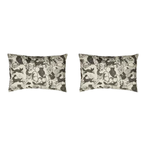Pair of Crepuscule Linen Cushions by Antoinette Poisson, Paris