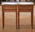 French Pair of Vintage French Louis XVI Marble Top Mahogany Two-Drawer Nightstands For Sale - Image 3 of 14